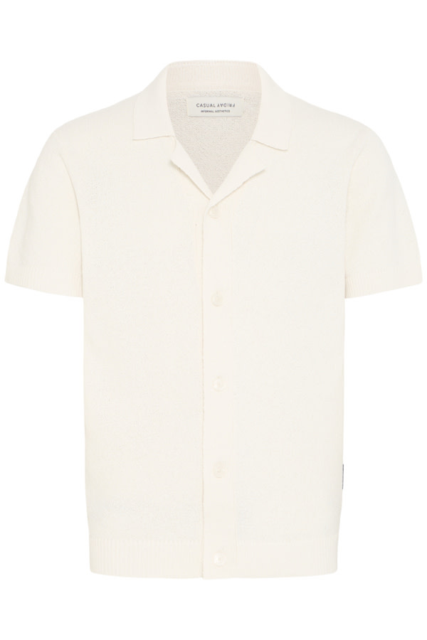 Casual Friday 20506174 Lindholm S/S Resort Knit 110605 Jet Stream White