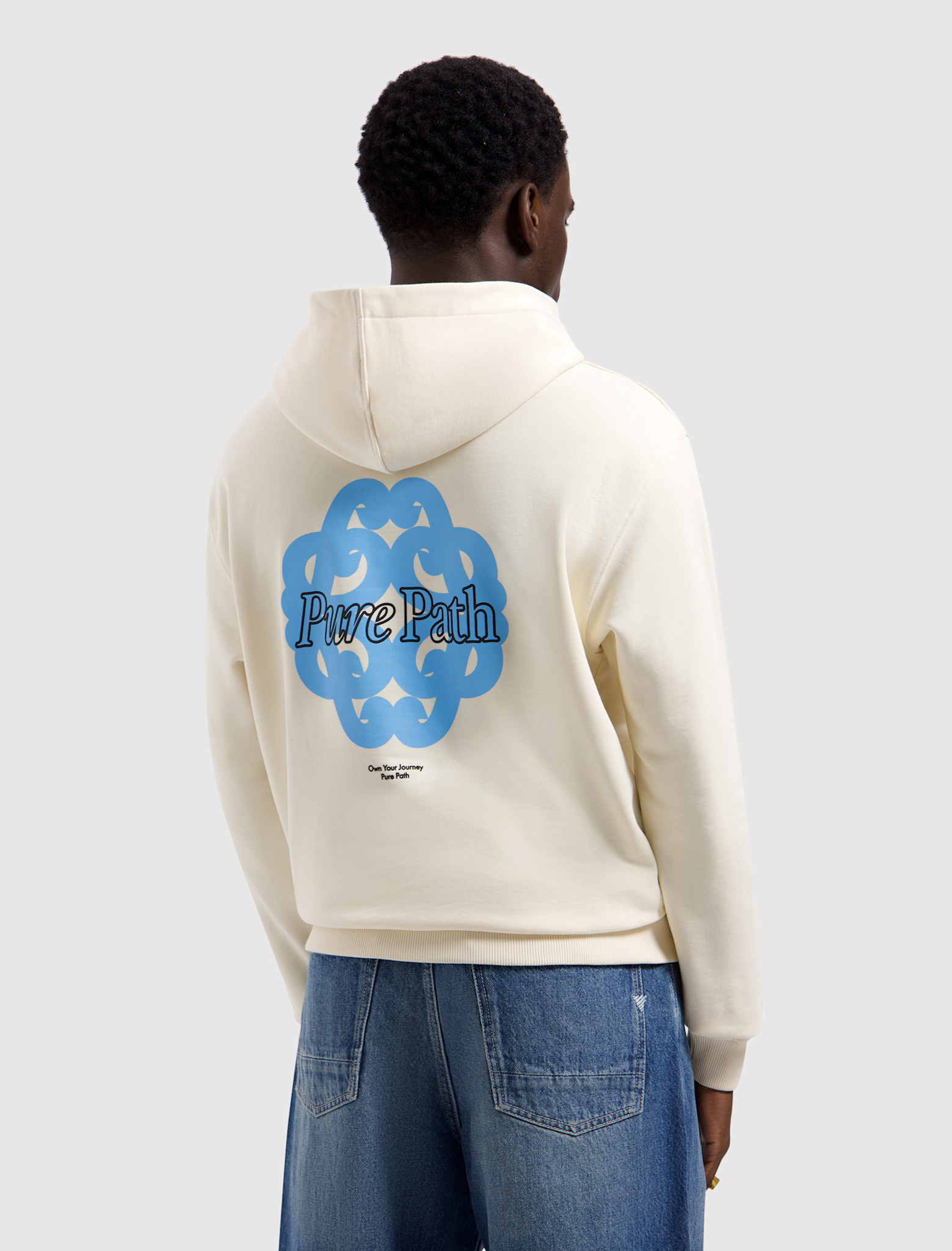 Pure Path 26010303 Bold Emblem Hoodie Ecru