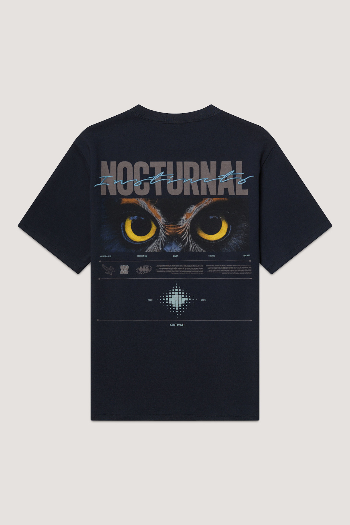 Kultivate Comfy Owl Tee Dark Navy