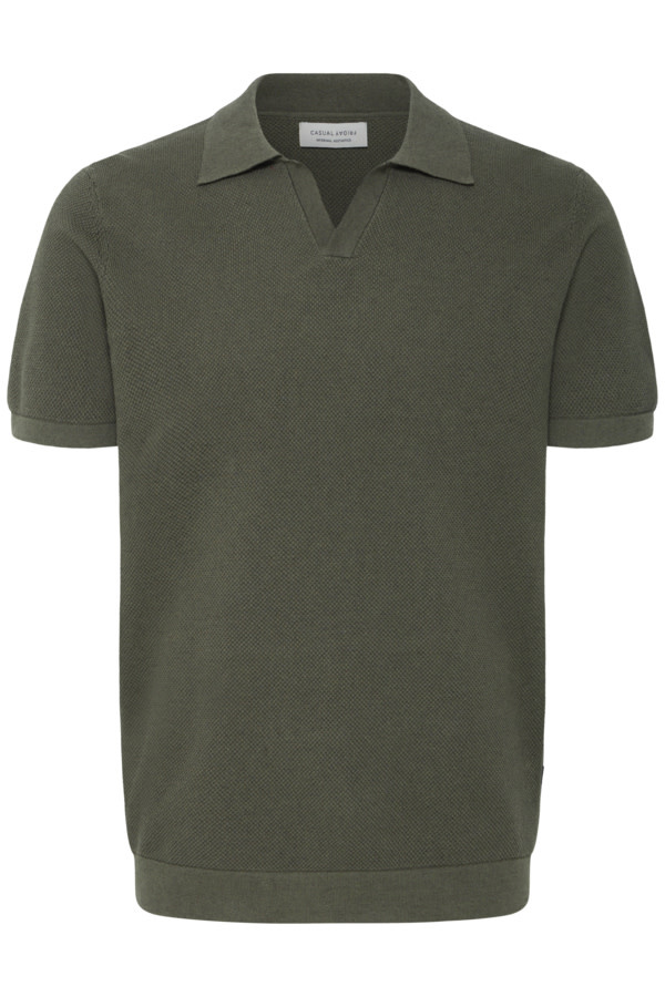 Casual Friday 20505399 Mateo Structured Knit Polo 190312 Beetle Green