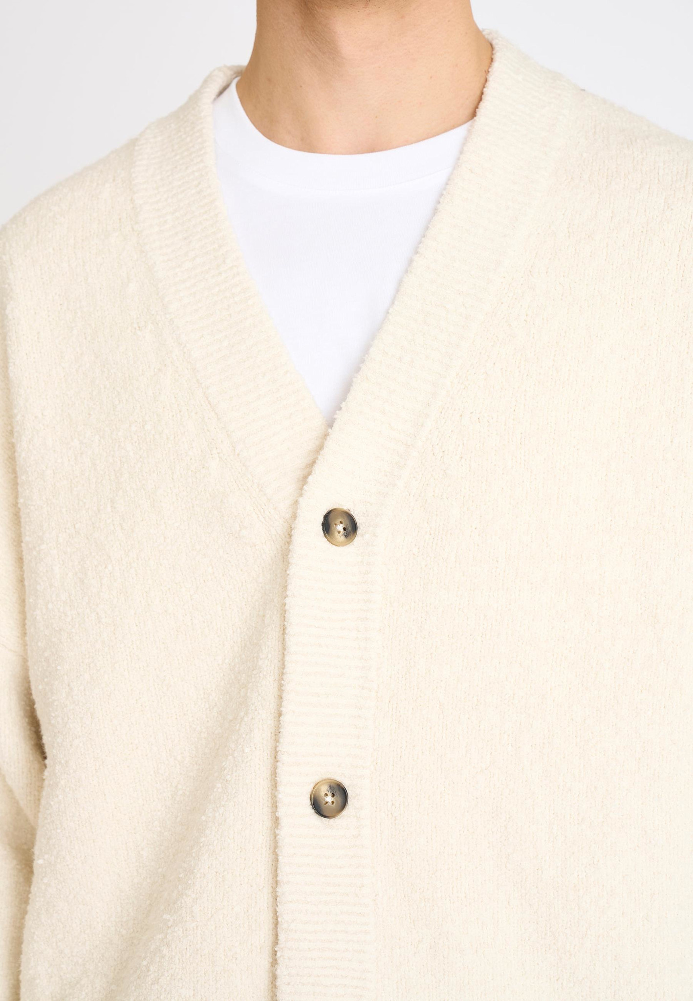 Resterods Chen Cardigan Sweat White
