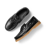 Garment Project Ollie Boat Shoe Black Croco Leather