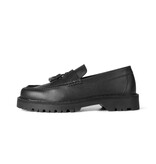 Garment Project Pete Loafer Textured Leather Black