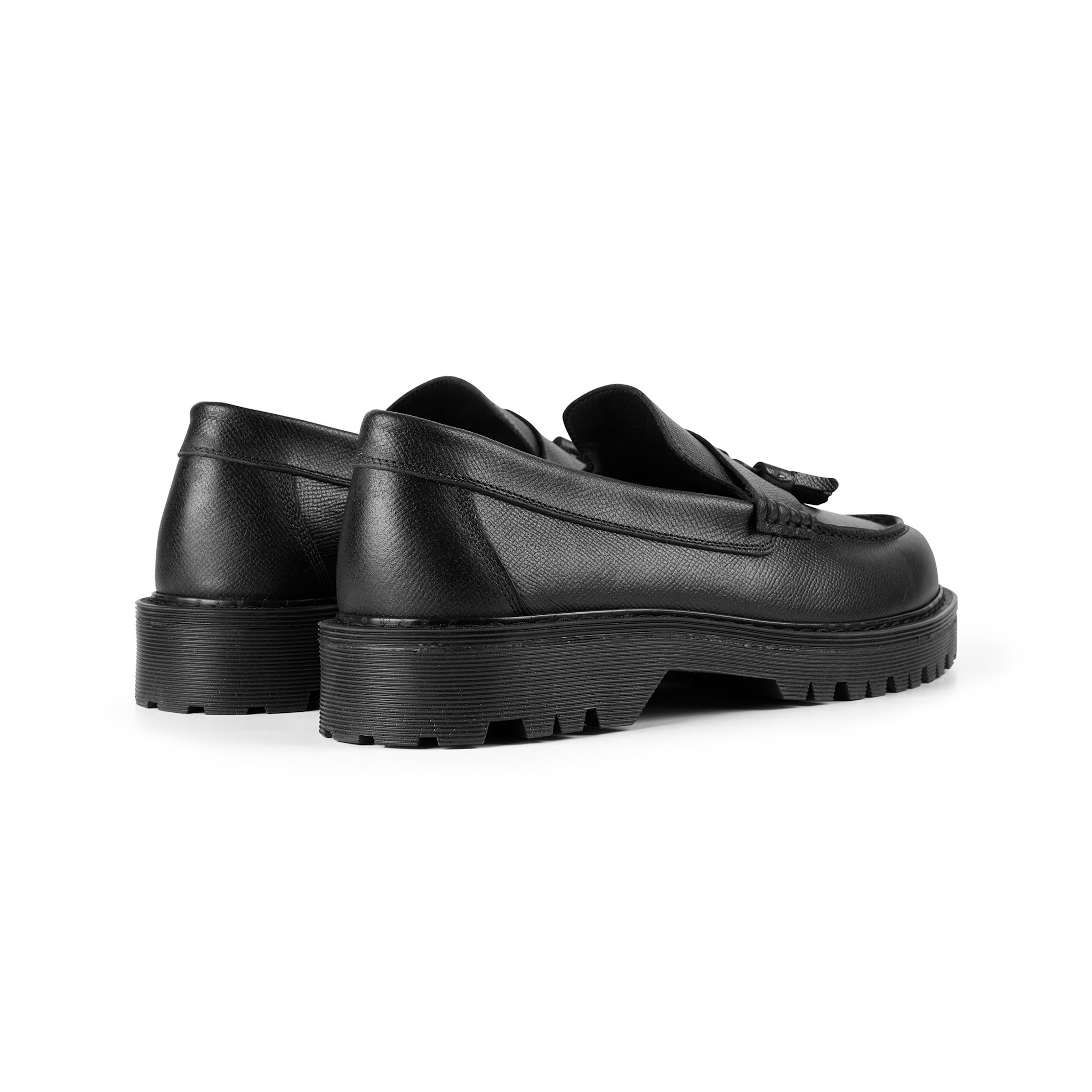Garment Project Pete Loafer Textured Leather Black