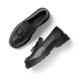 Garment Project Pete Loafer Textured Leather Black