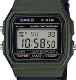CASIO CASIO Vintage F-91WM-3ADF Bio Raisin Strap Forest Green