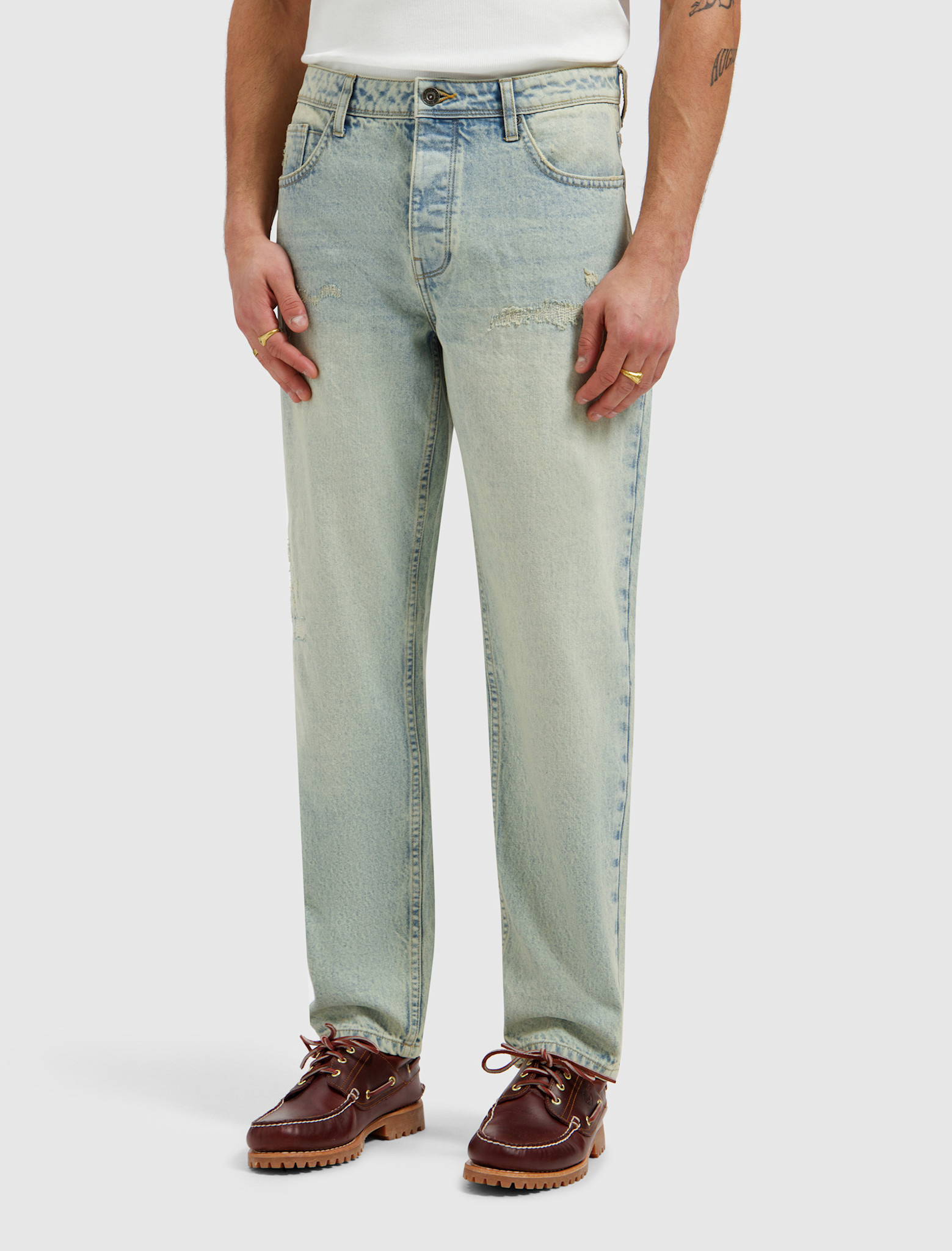 Pure Path The Aiden W1653 Loose Fit Jeans Denim Blue Green