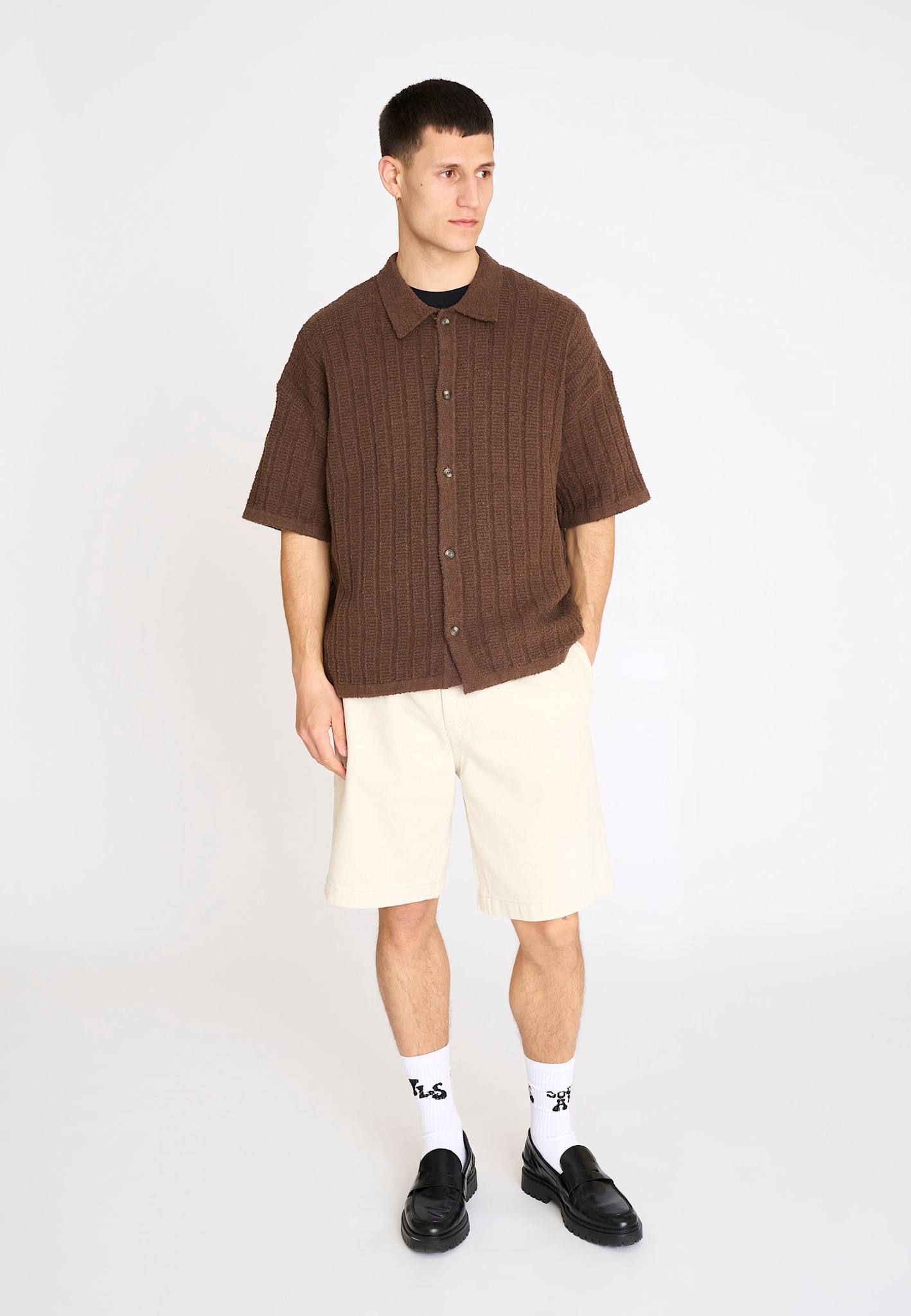 Resterods George S/S Shirt 89-Brown