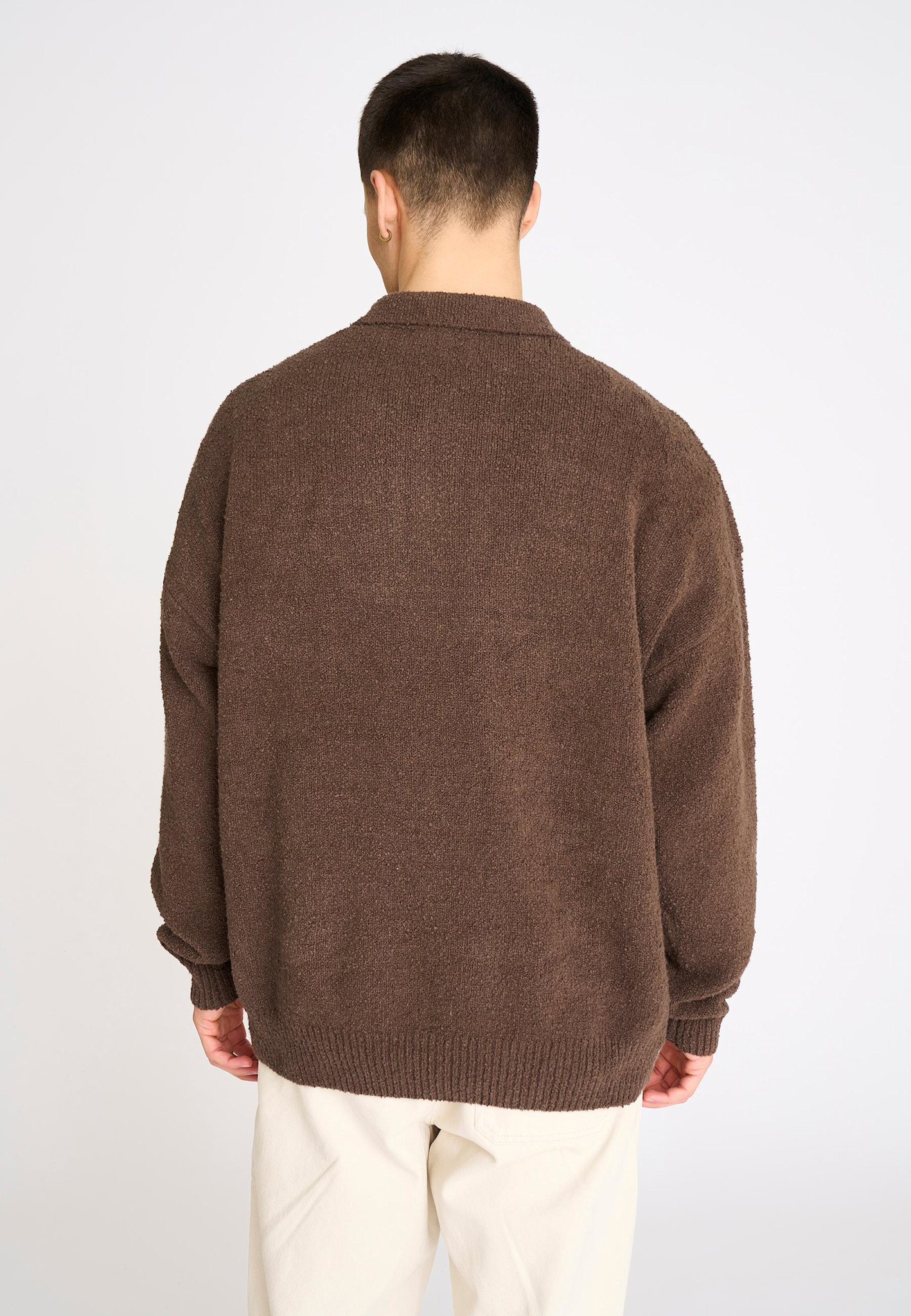 Resterods Eddy LS Polo Sweat Brown