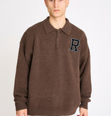 Resterods Eddy LS Polo Sweat Brown