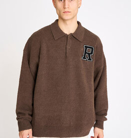 Resterods Resterods Eddy LS Polo Sweat Brown