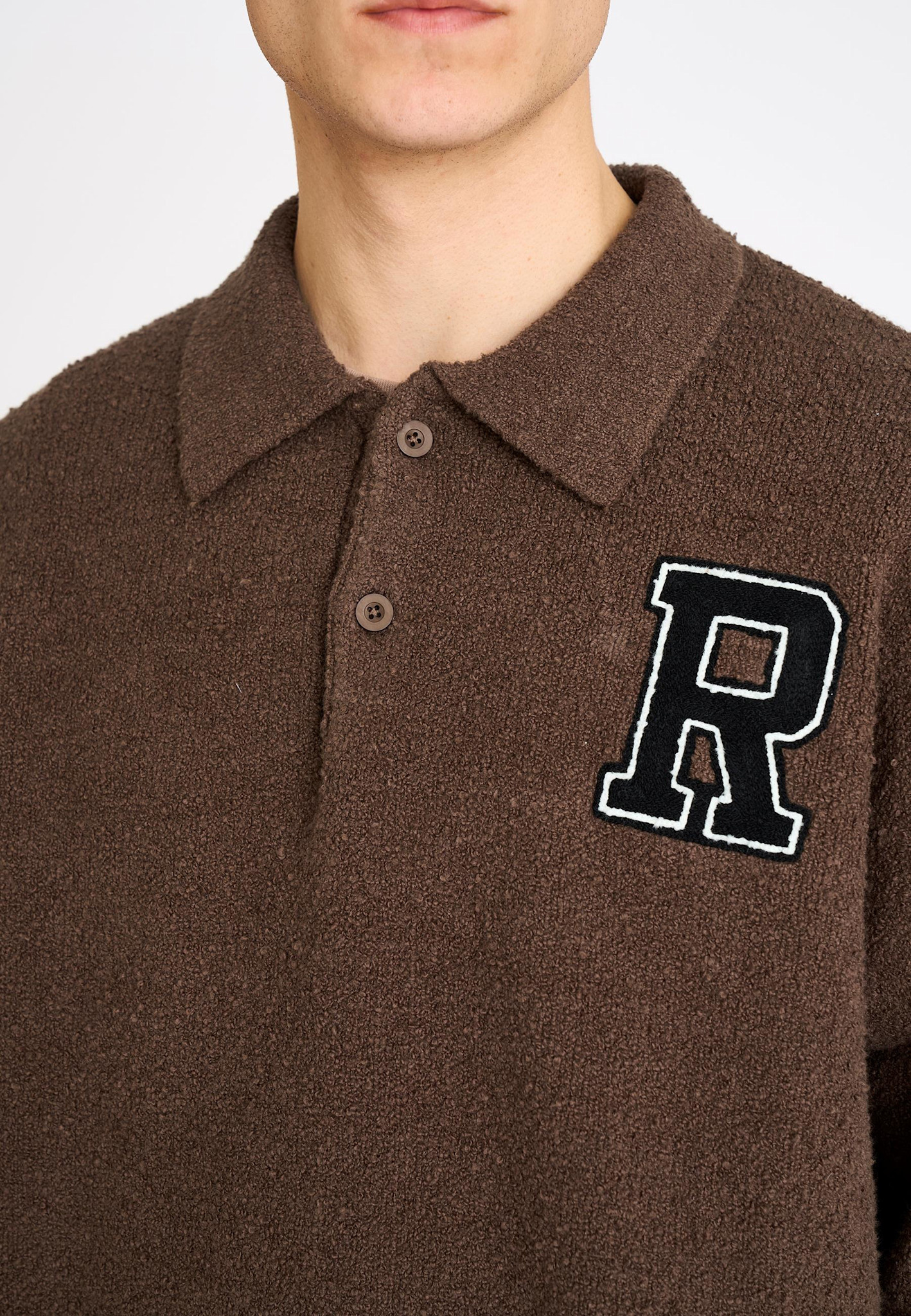 Resterods Resterods Eddy LS Polo Sweat Brown