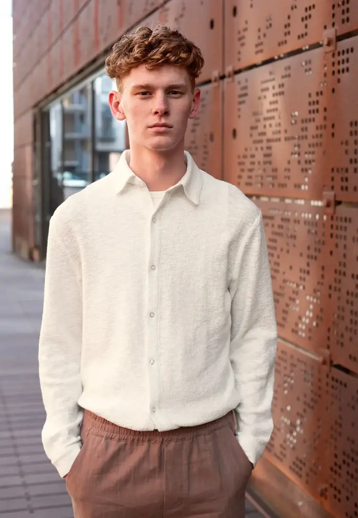 Ciszere Damien Boucle Shirt Oat