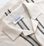 Ciszere Bran Crochet Knitted Shirt White/Beige