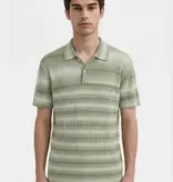Ciszere Gabe Knitted Polo Striped Green