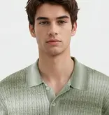 Ciszere Gabe Knitted Polo Striped Green
