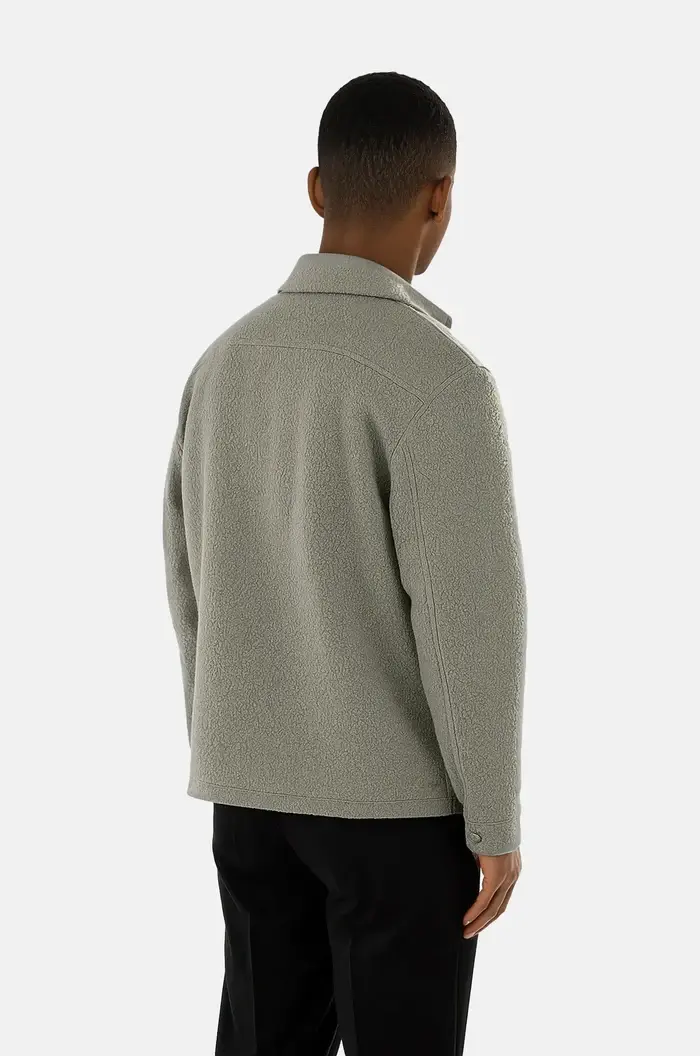 Ciszere Fred Boucle Overshirt Dusty Sage Green
