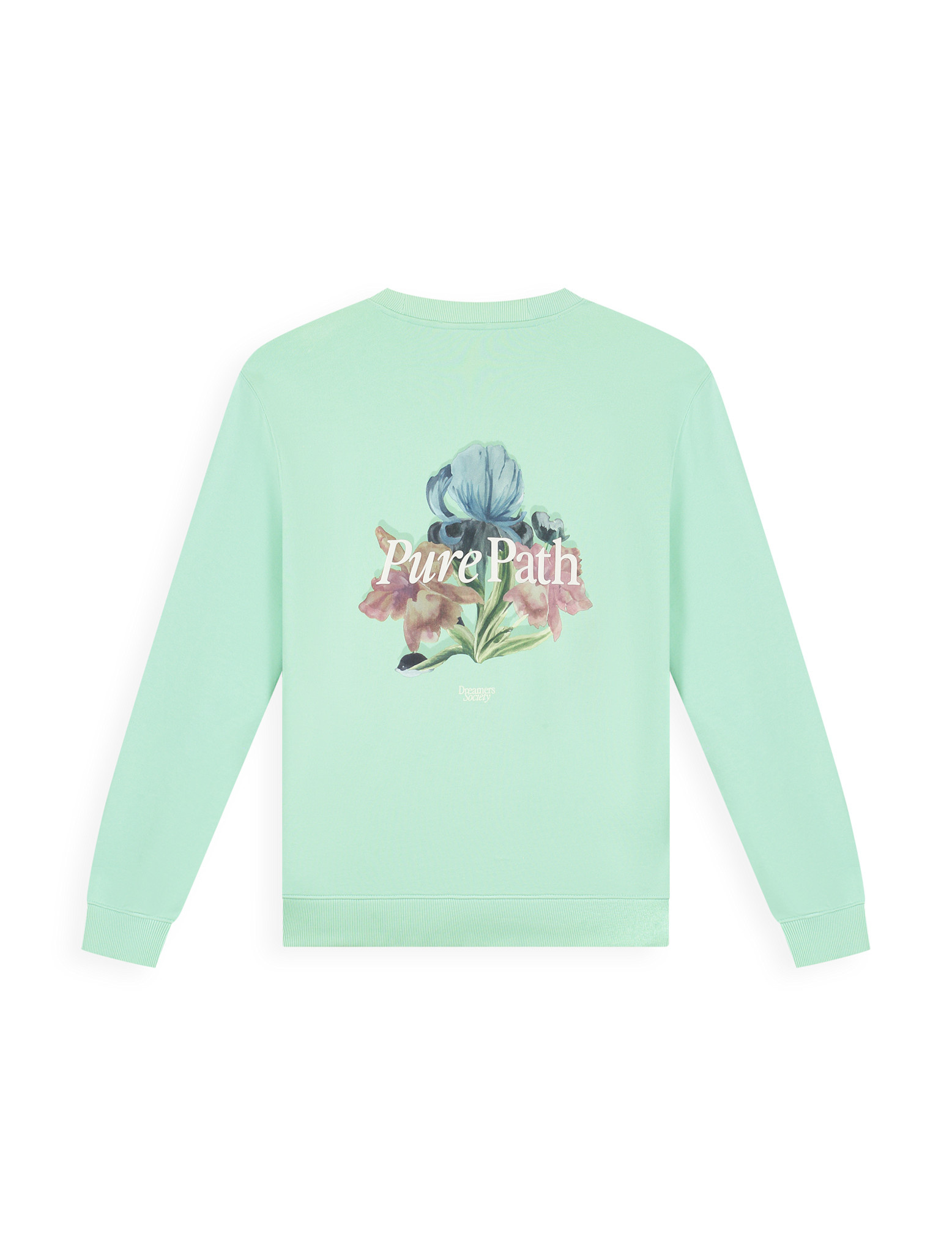 Pure Path 26010309 Trio Of Flowers Crew Neck Sweat Mint