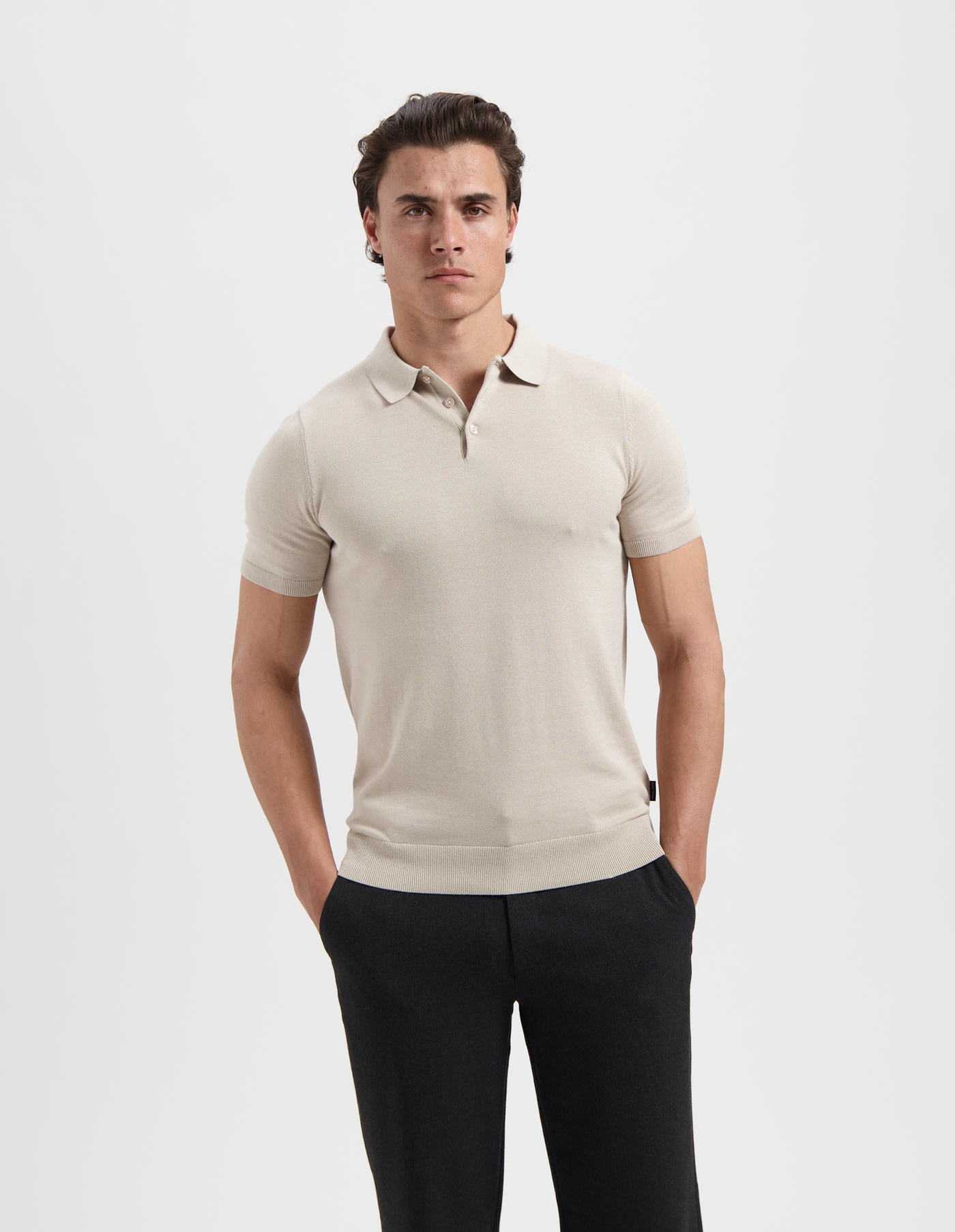 Saint Steve Chris Knitted Polo Sand