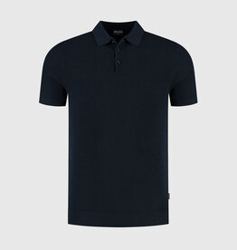 Saint Steve Sietse Knitted Polo Dark Navy