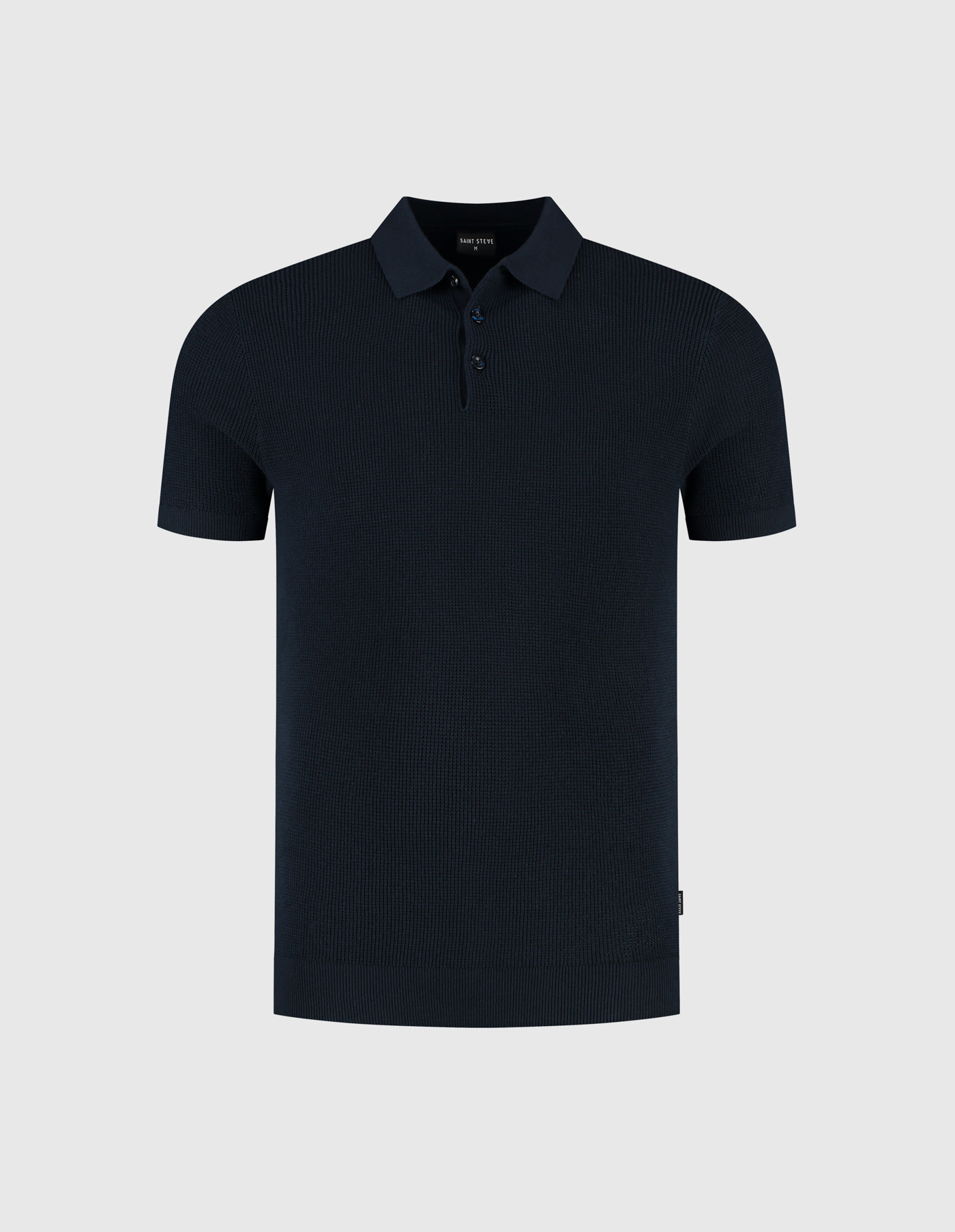 Saint Steve Sietse Knitted Polo Dark Navy