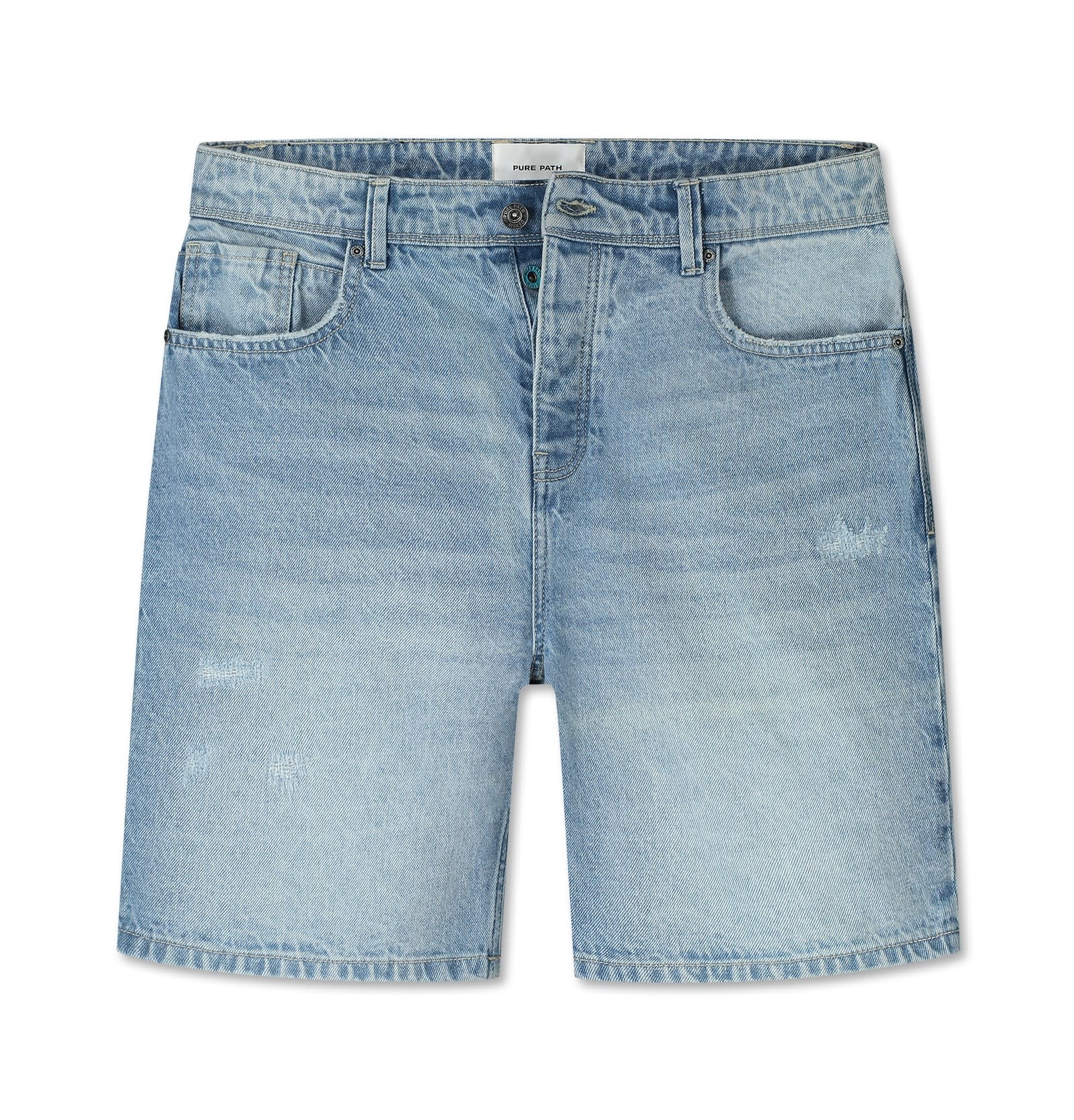 Pure Path The Owen W1643 Denim Short Light Blue