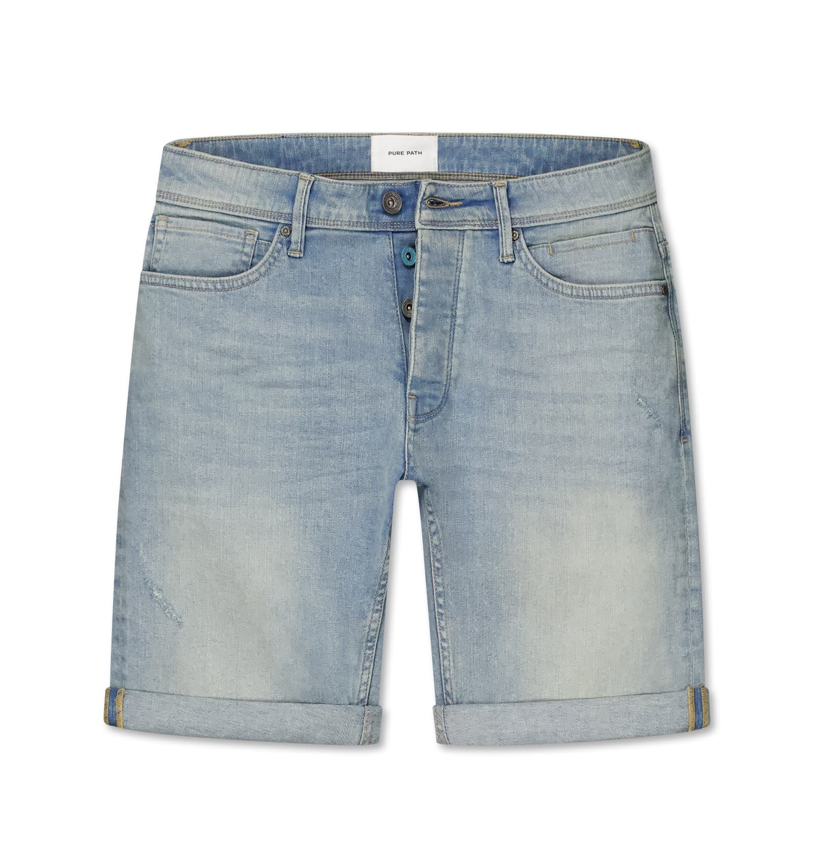 Pure Path The Miles W1621 Denim Short Blue Green