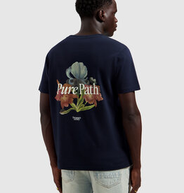 Pure Path 26010116 Trio Of Flowers Tee Dark Navy