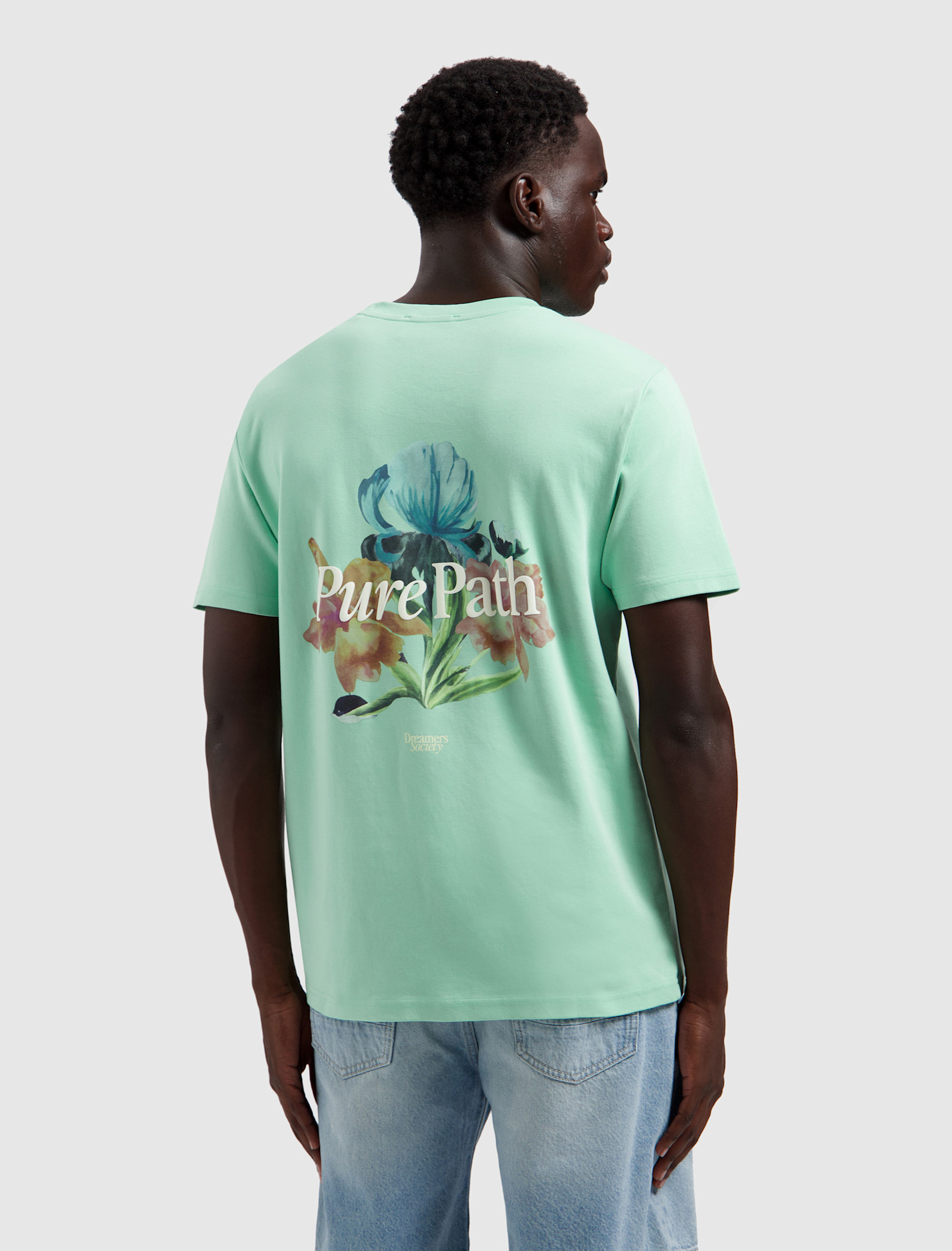 Pure Path 26010116 Trio Of Flowers Tee Mint