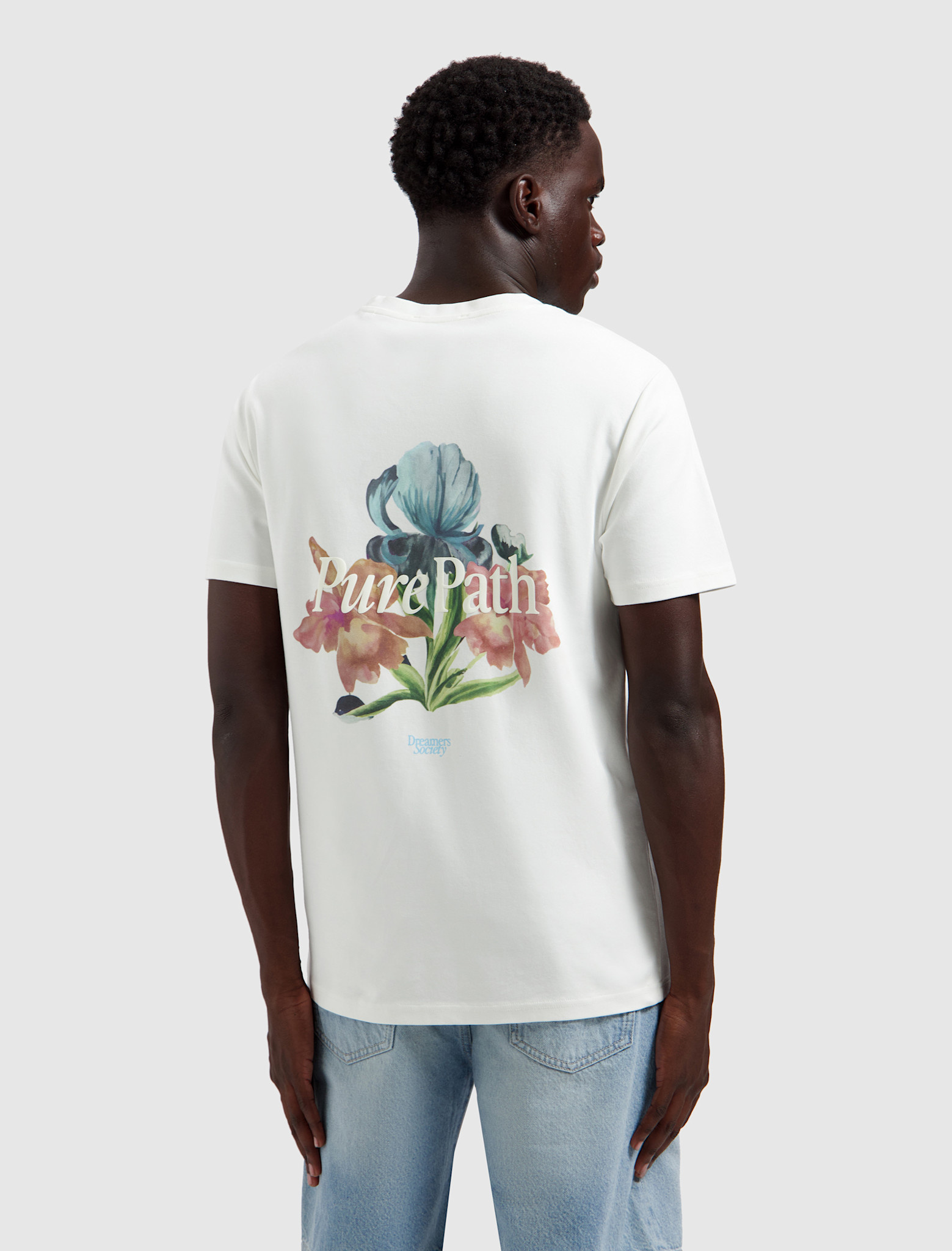 Pure Path 26010116 Trio Of Flowers Tee Off White