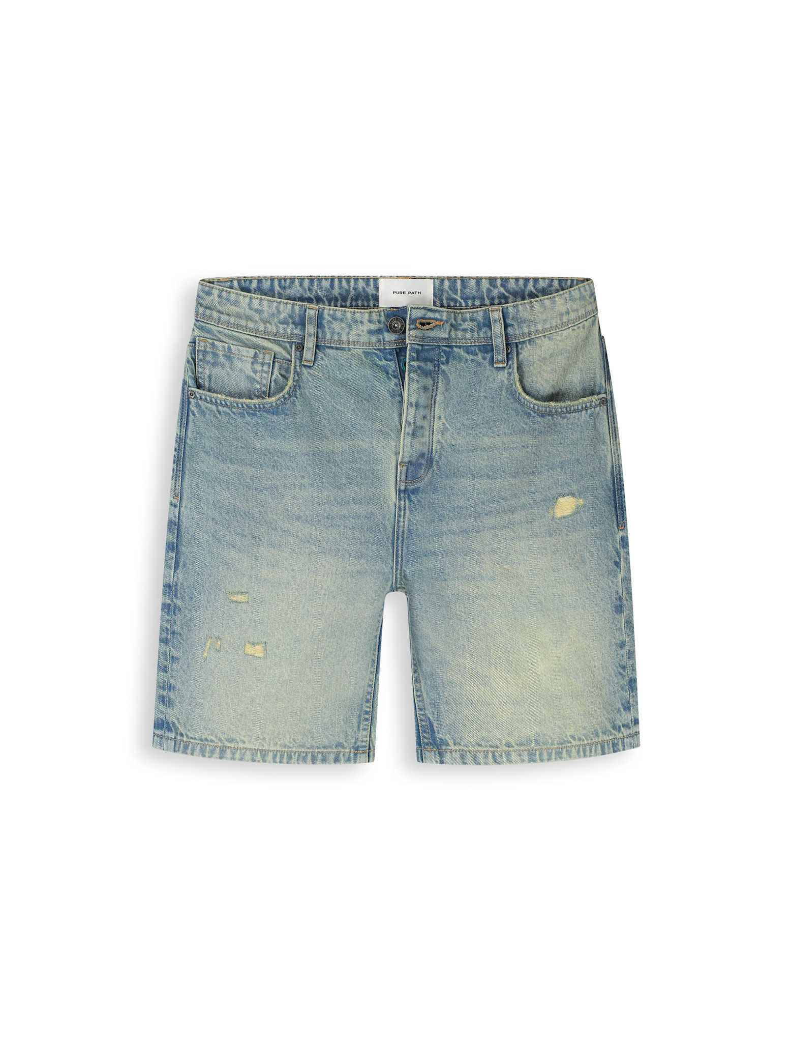 Pure Path The Owen W1654 Denim Short Green Blue