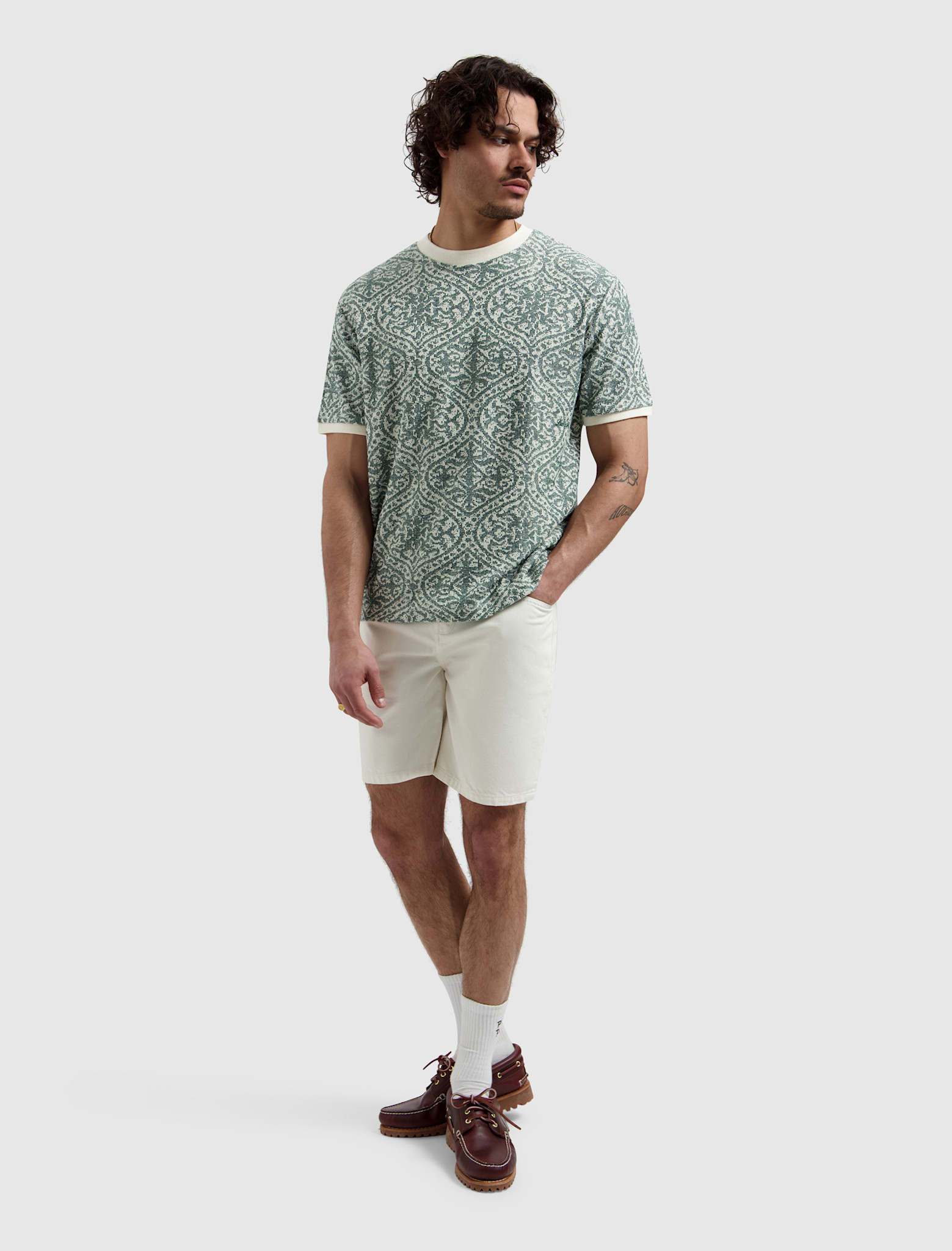 Pure Path The Owen W1672 Denim Short Ecru
