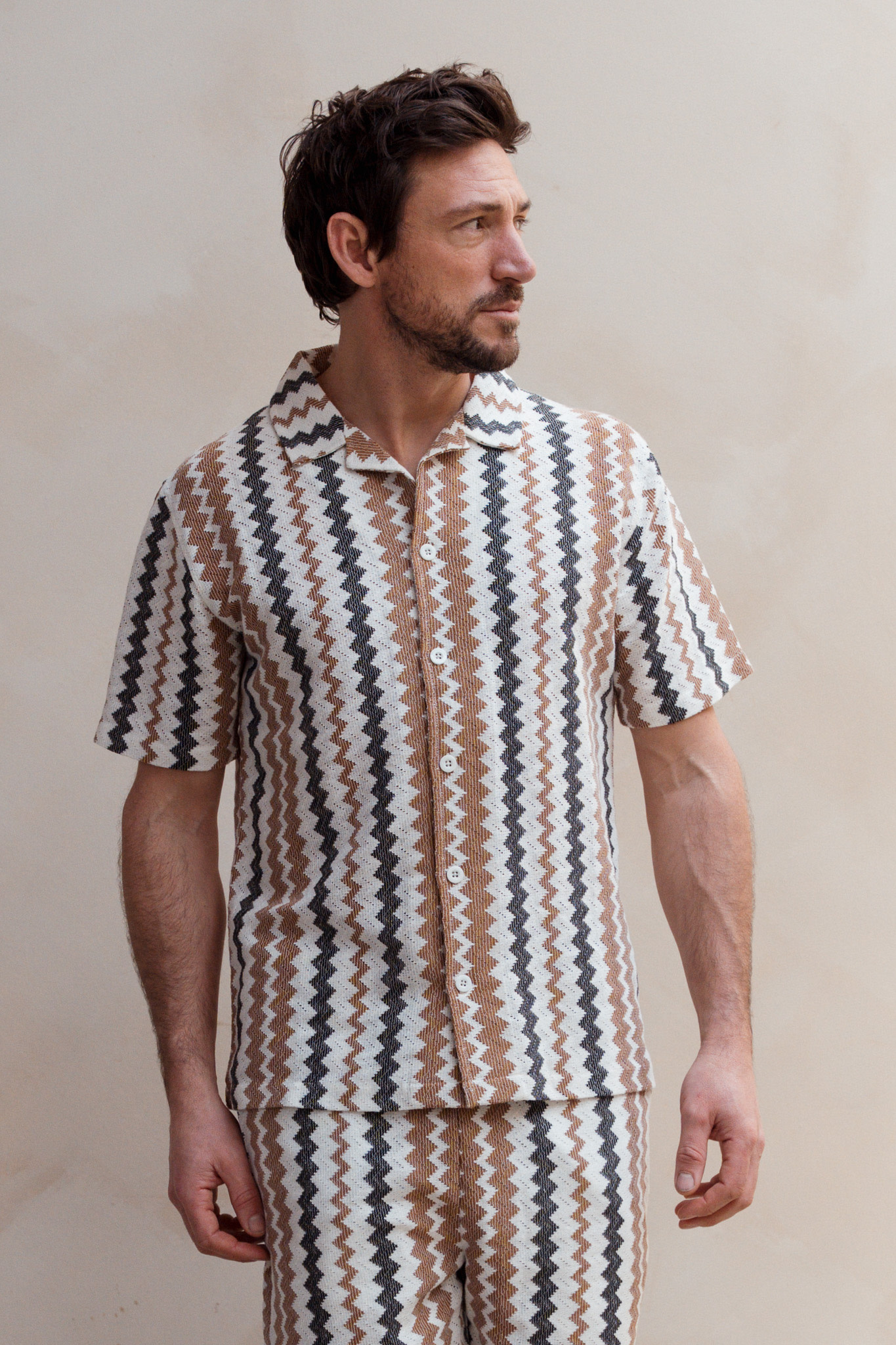 Kultivate Wavey Shirt Whitecap Gray