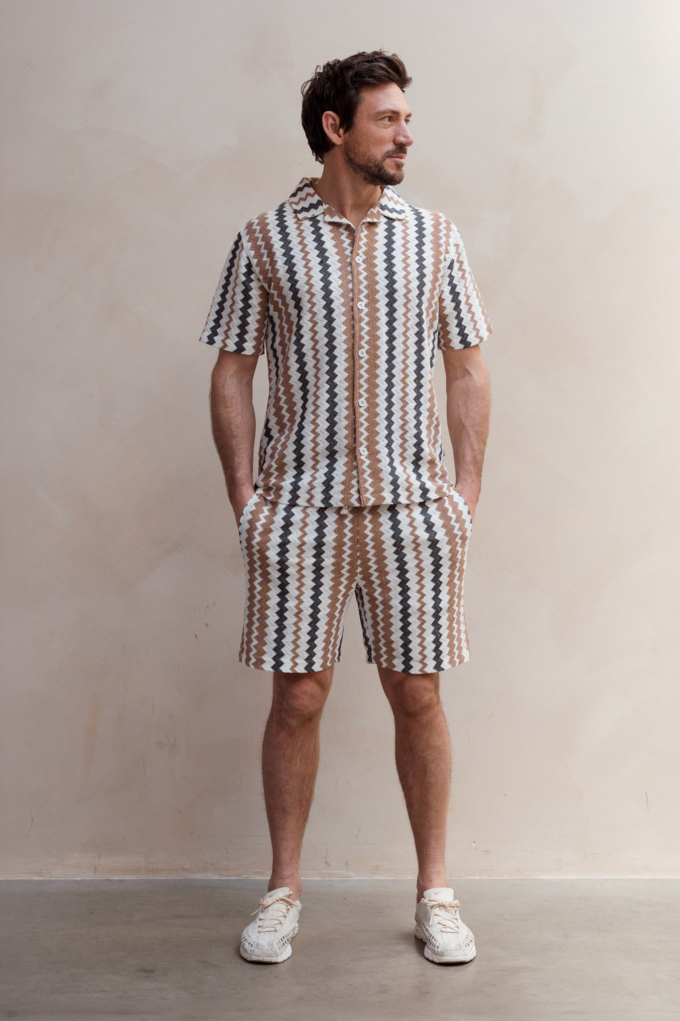 Kultivate Wavey Shirt Whitecap Gray