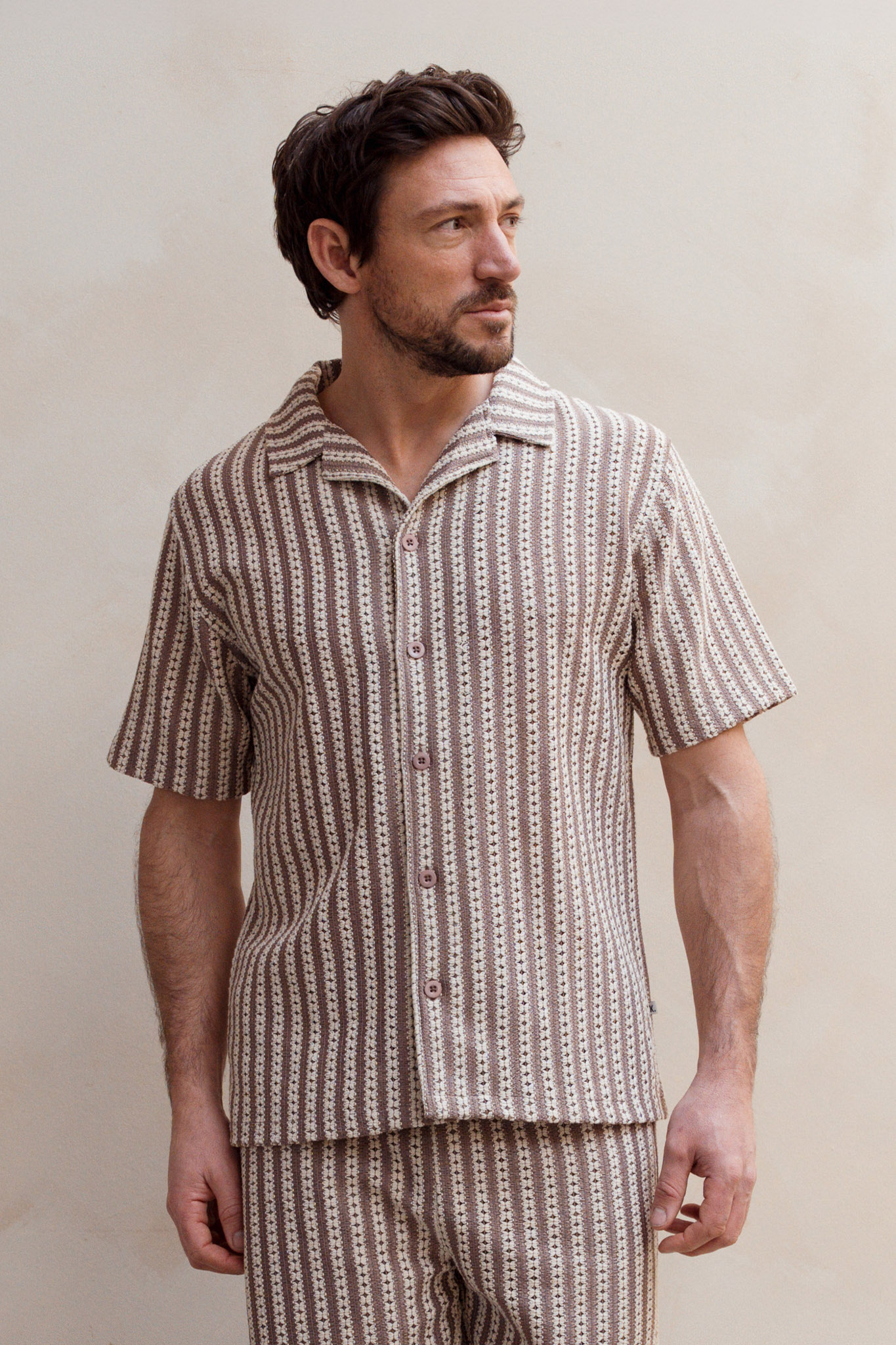 Kultivate Crochet Shirt Whitecap Gray