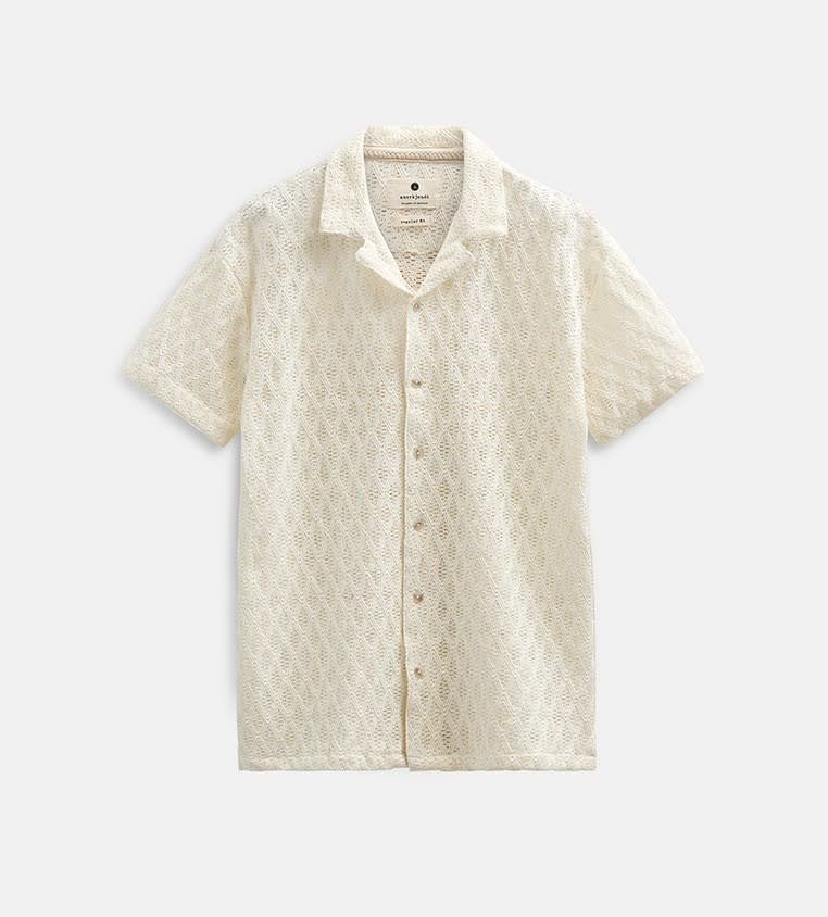 Anerkjendt 902262 Leander All Over Lace S/S Shirt Tofu