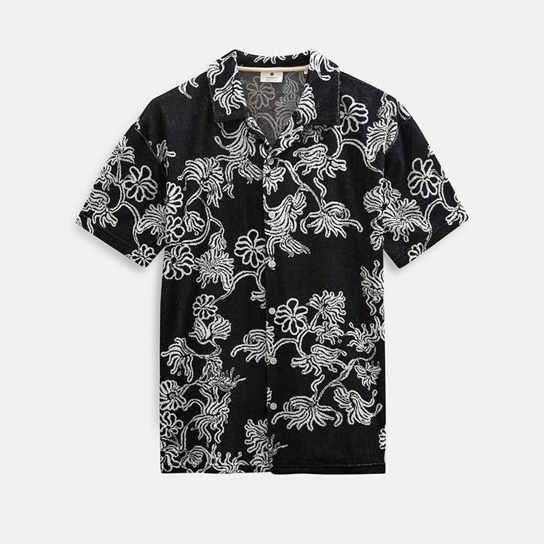 Anerkjendt Leander Frotte Jacquard S/S 902258 Shirt Caviar