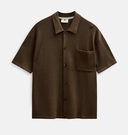 Anerkjendt Vilhelm Needle Rib Knitted Shirt 902192  Teak Brown