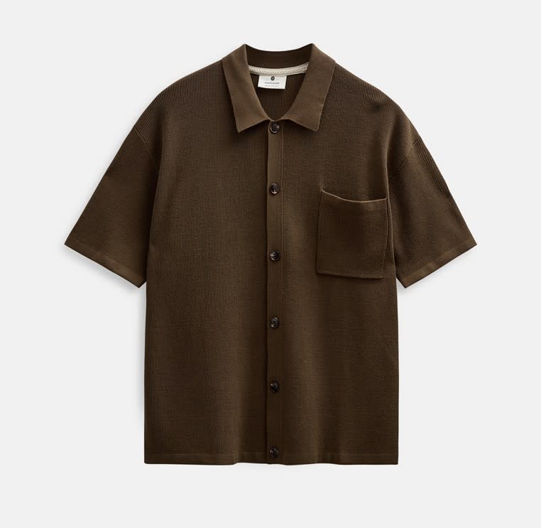 Anerkjendt Vilhelm Needle Rib Knitted Shirt 902192  Teak Brown