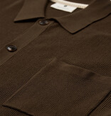 Anerkjendt Vilhelm Needle Rib Knitted Shirt 902192  Teak Brown