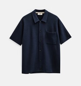 Anerkjendt Vilhelm Needle Rib Knitted Shirt 902192 Sky Captain