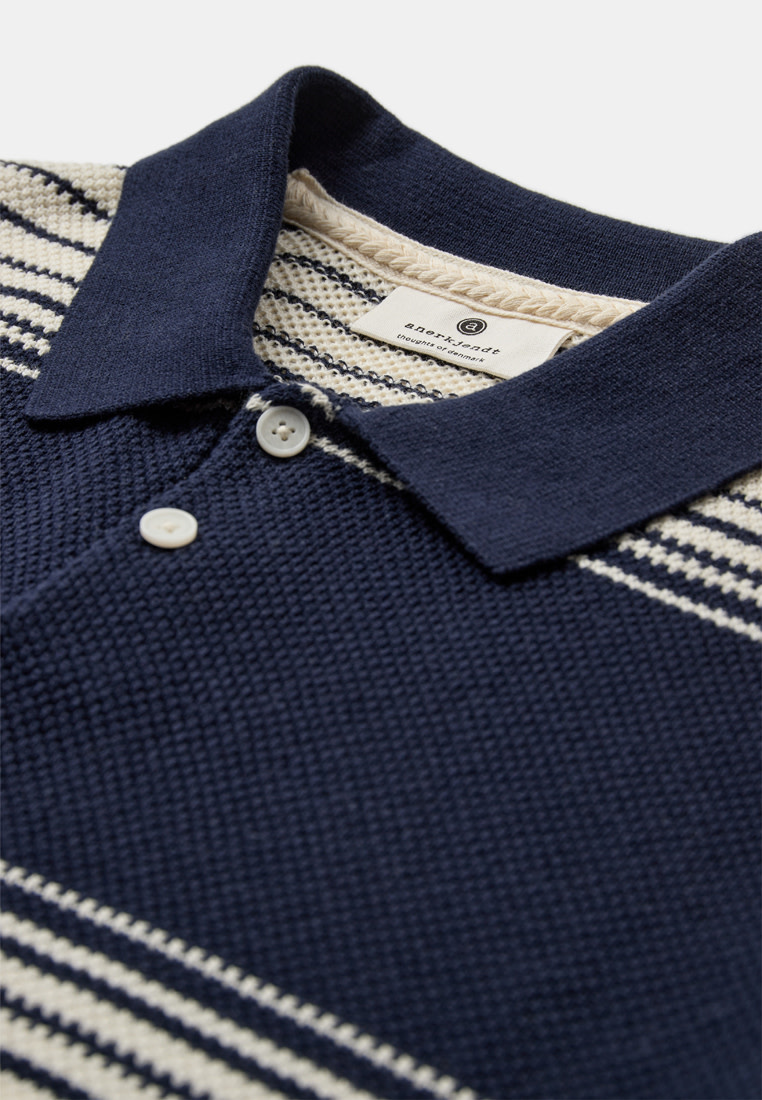 Anerkjendt Seb S/S Polo Knit 902220 Sky Captain