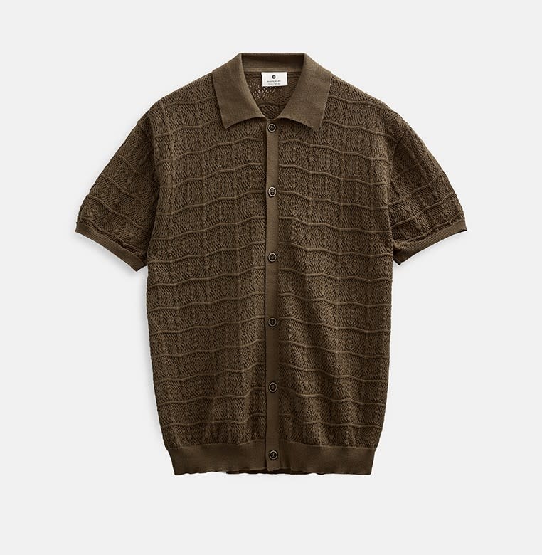 Anerkjendt Samuel Cardigan Knit 902341 Teak Brown