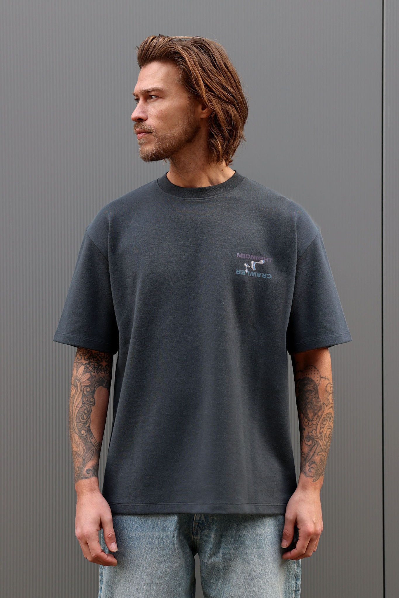 Kultivate Luxury Midnight Tee Woodland Grey