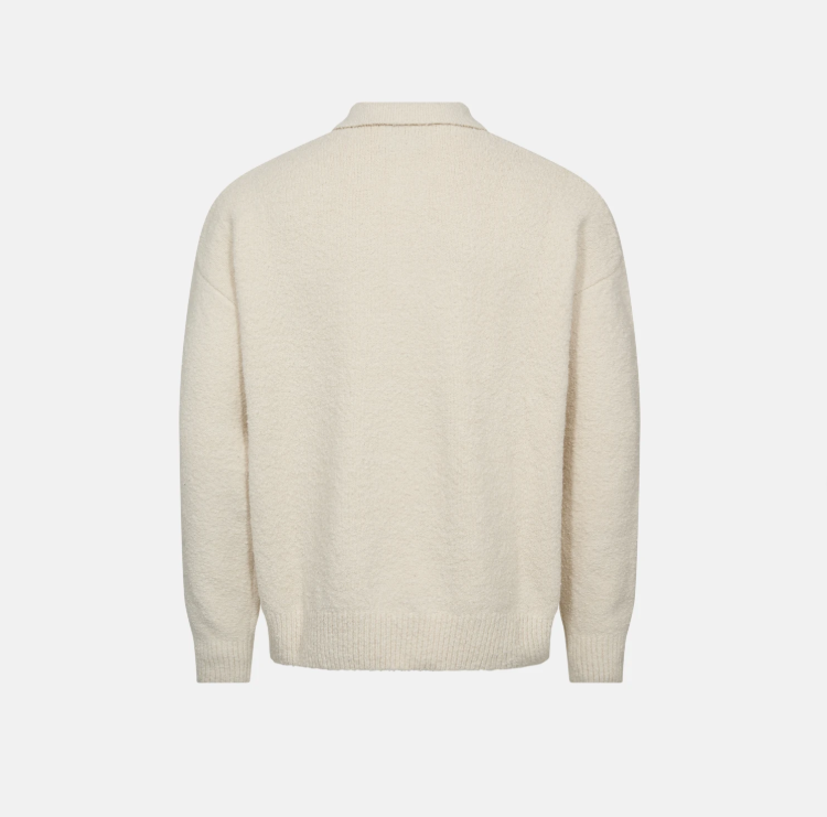 Resterods Eddy LS Polo Sweat Beige