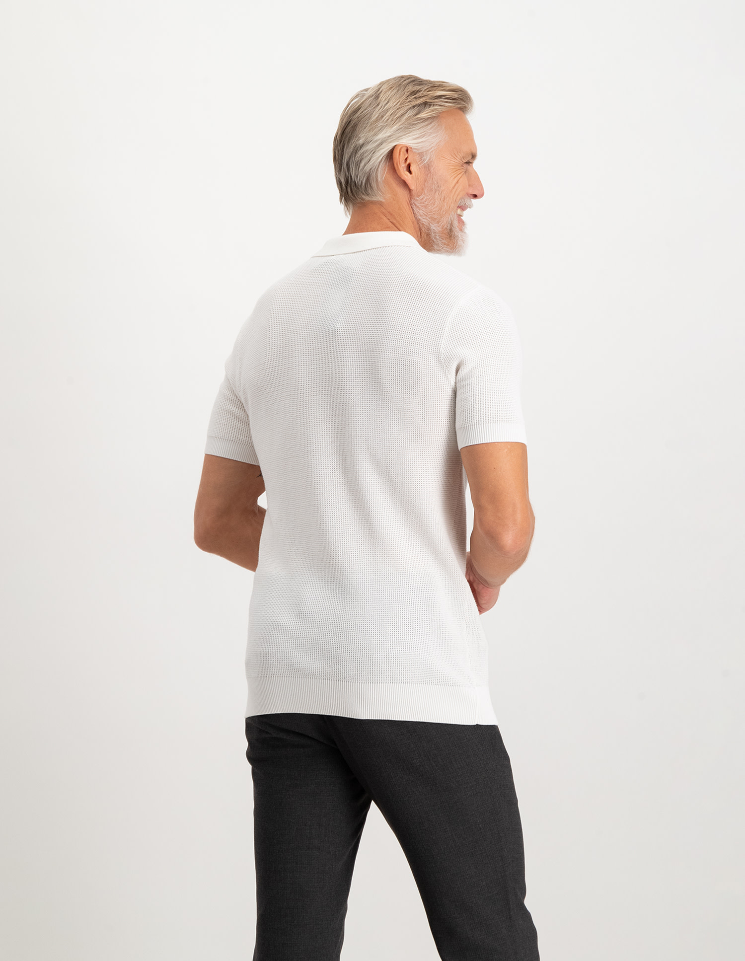 Saint Steve Sietse Knitted Polo White