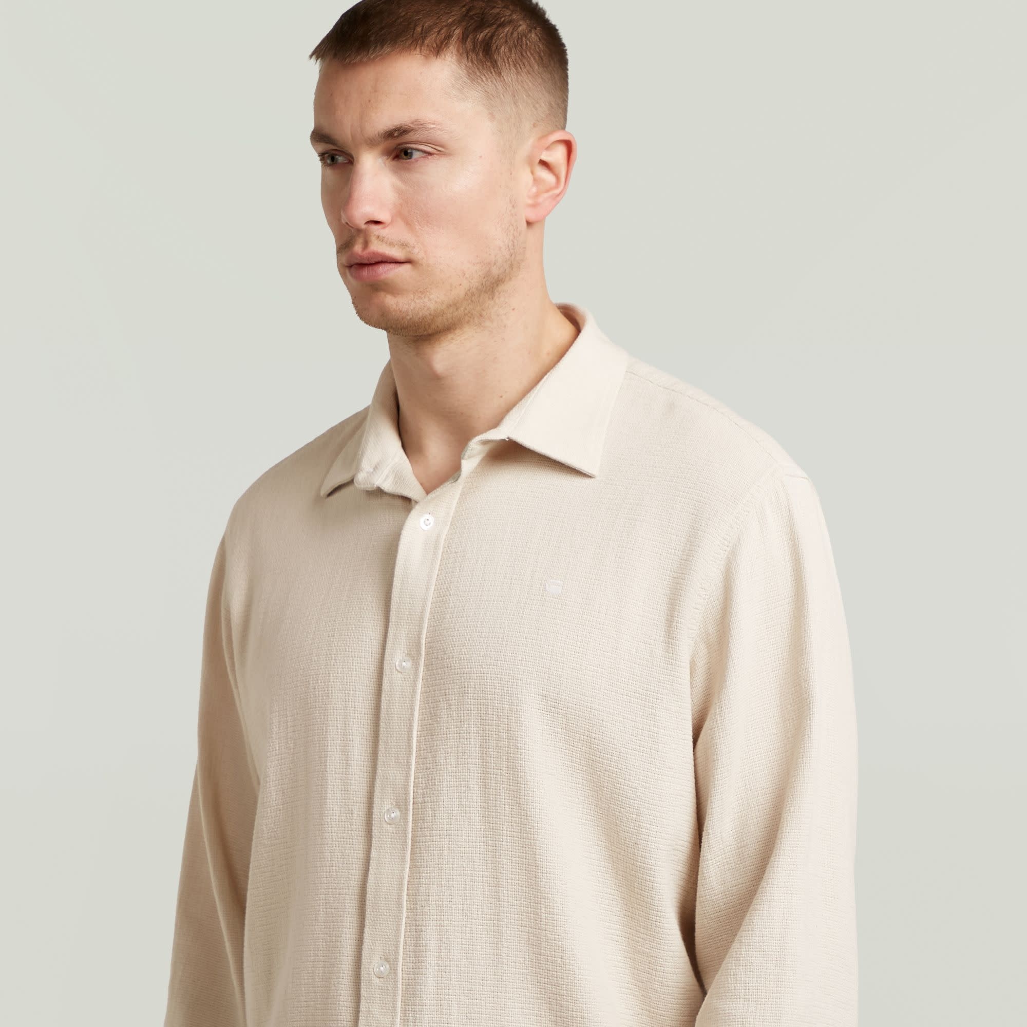 G-Star Clean Regular Shirt L/S Whitebait