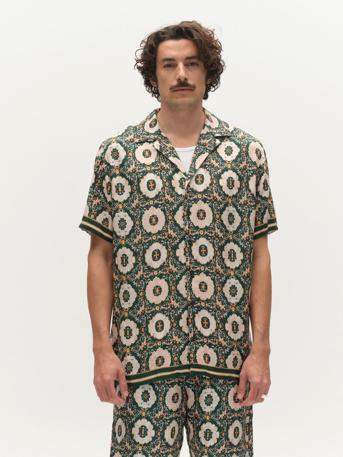 Gabba Sven Resort Oro S/S Shirt 11845 Green Pattern