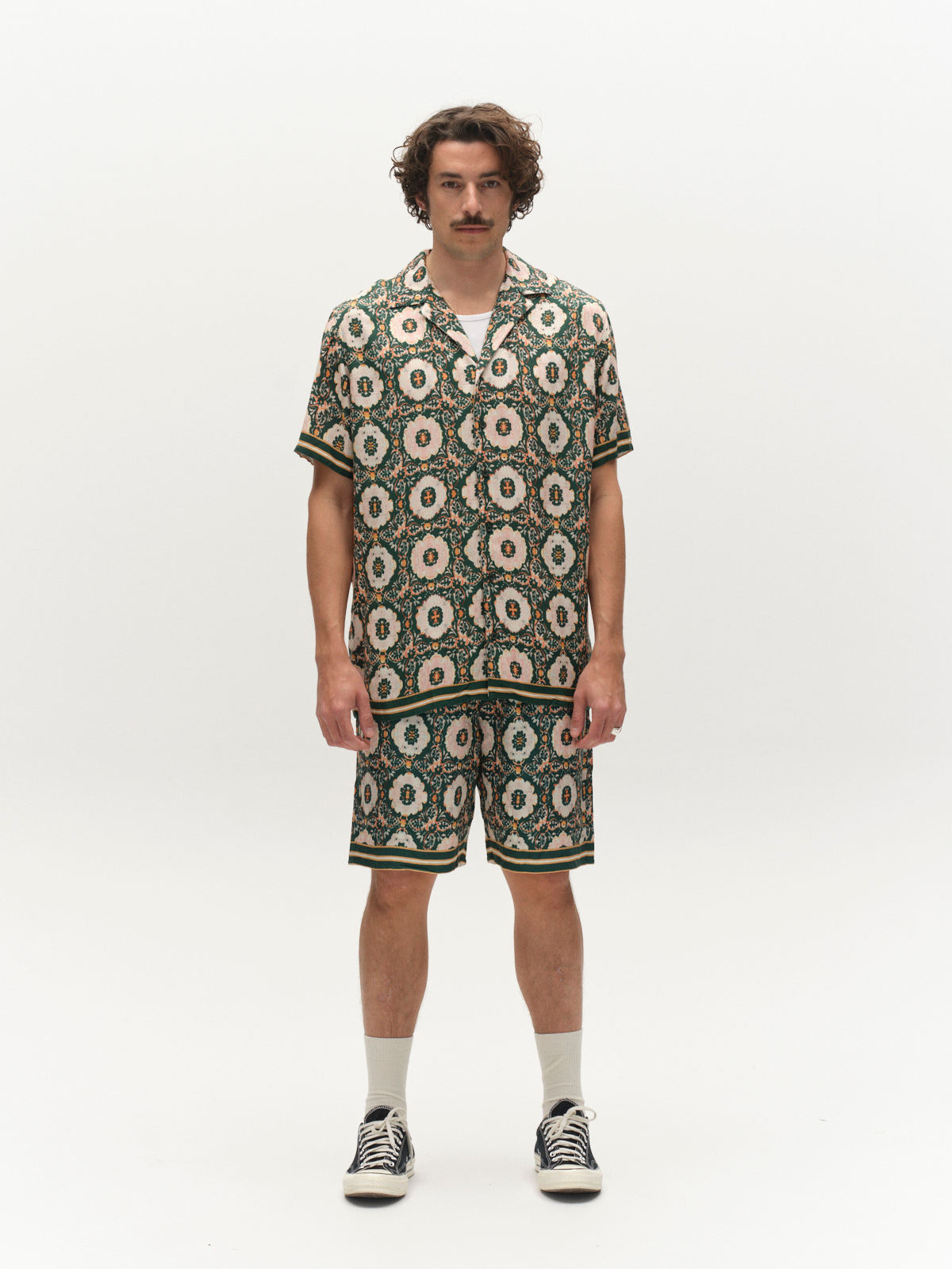 Gabba Sven Resort Oro S/S Shirt 11845 Green Pattern