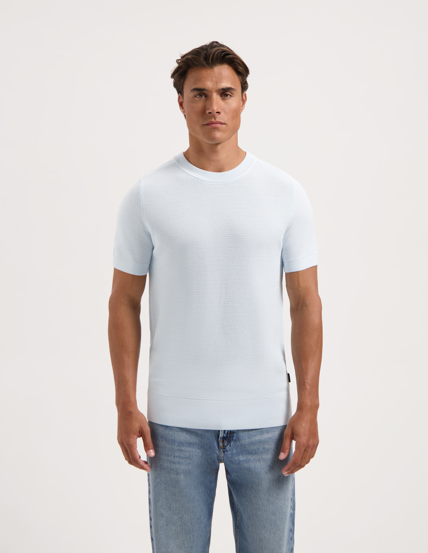 Saint Steve Hein Knitted Shirt Misty Blue